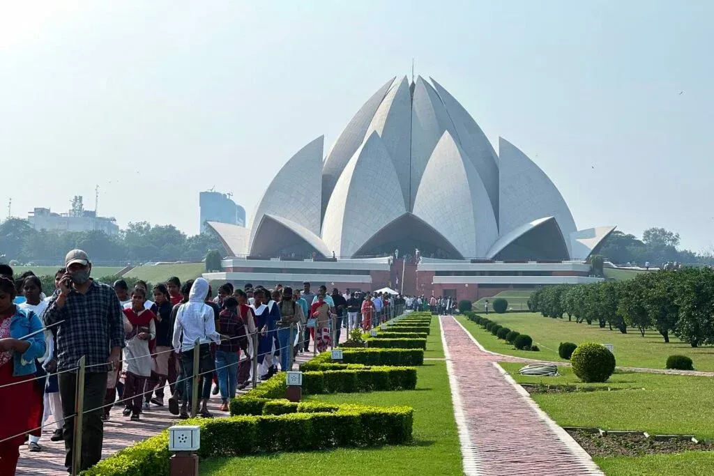 The beautiful Lotus Temple in Delhi, India