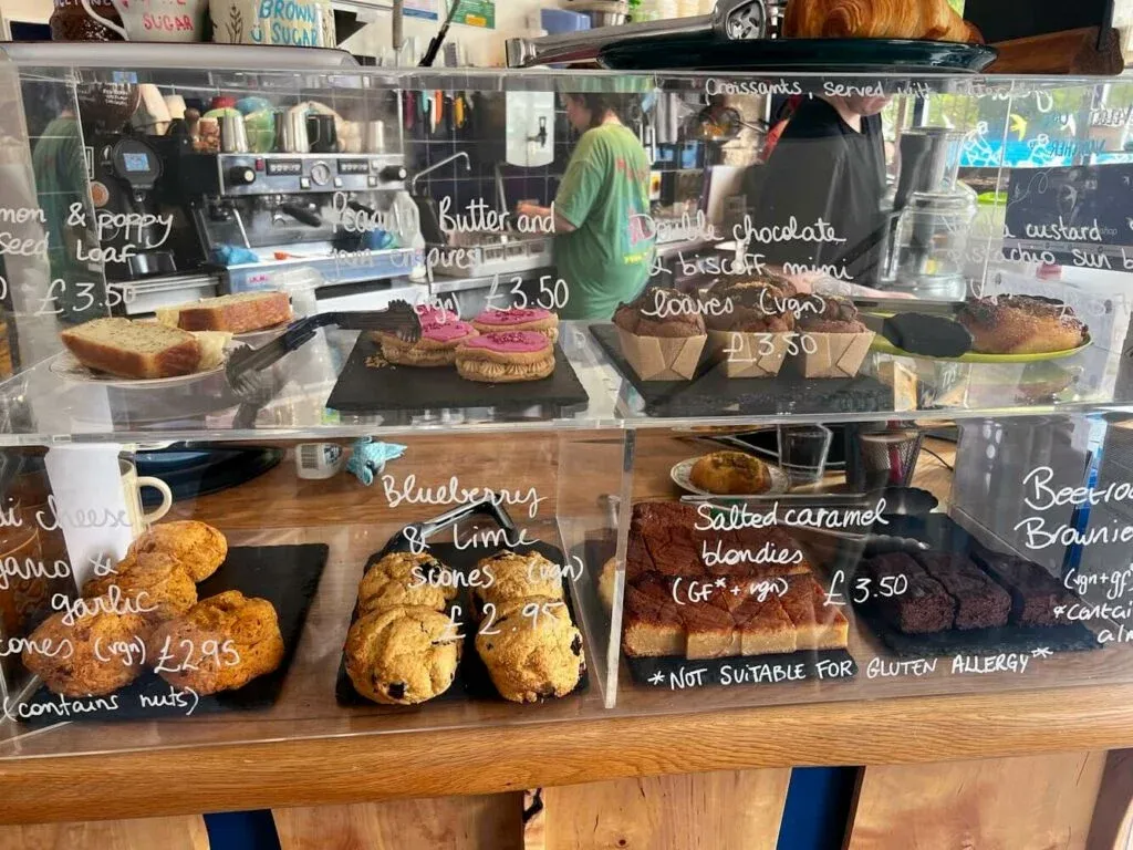 Nearly all the cakes and bakes at Velocity in Inverness are vegan