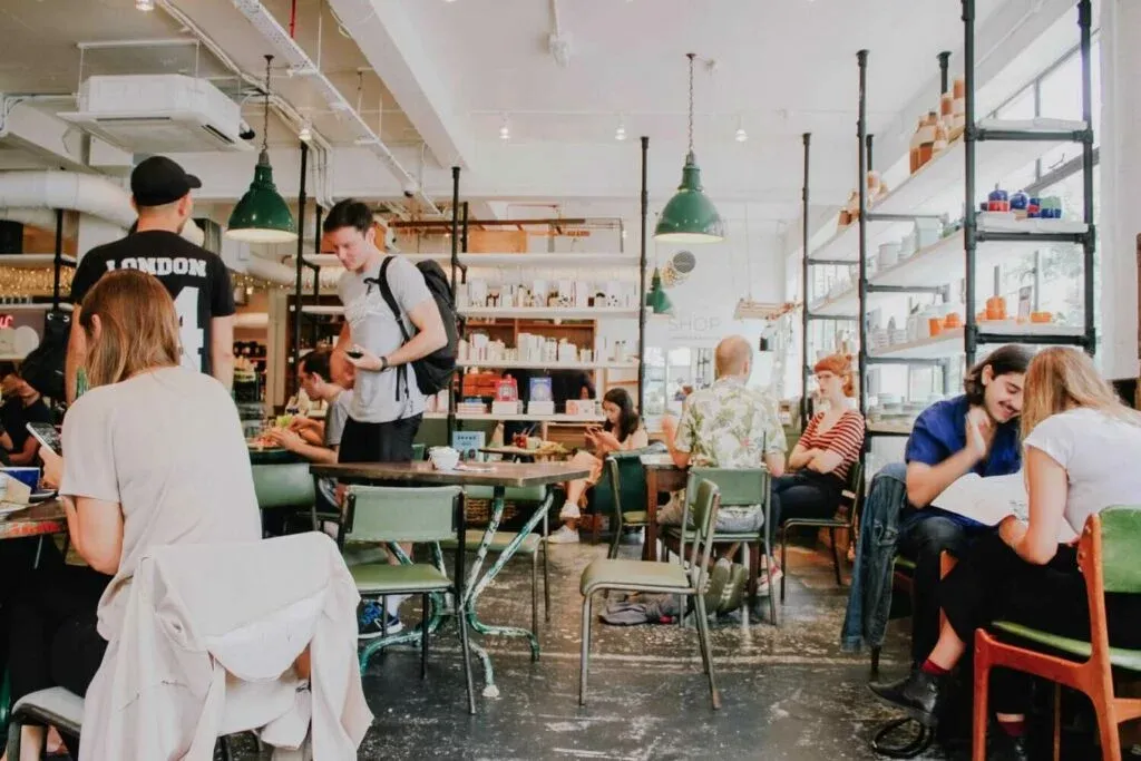 A cafe scene, not necessarily located in Lille