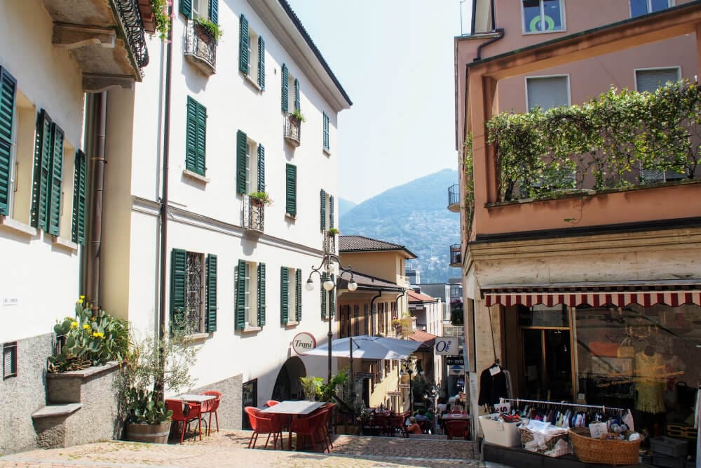 The pretty streets of Lugano, Switzerland