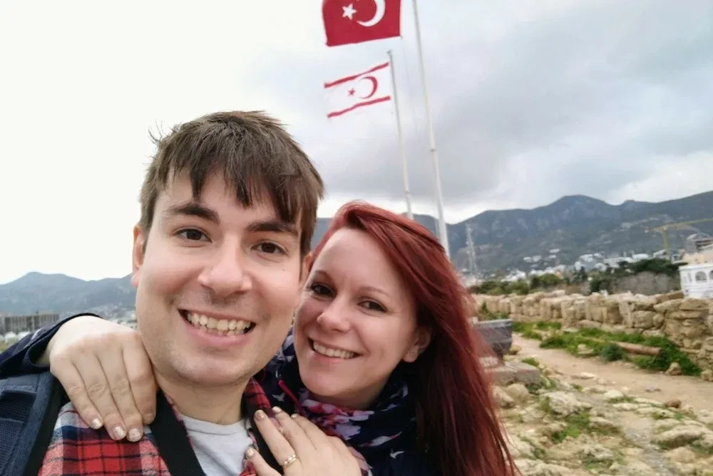 Selfie time on the walls of Kyrenia Castle, North Cyprus