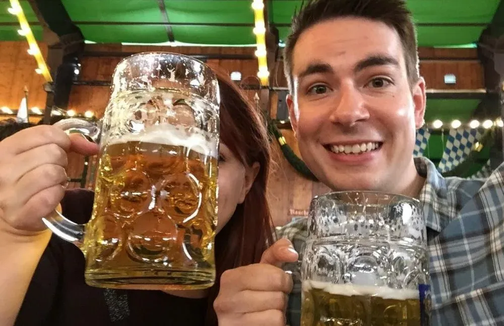 Prost! Working our way through a second stein