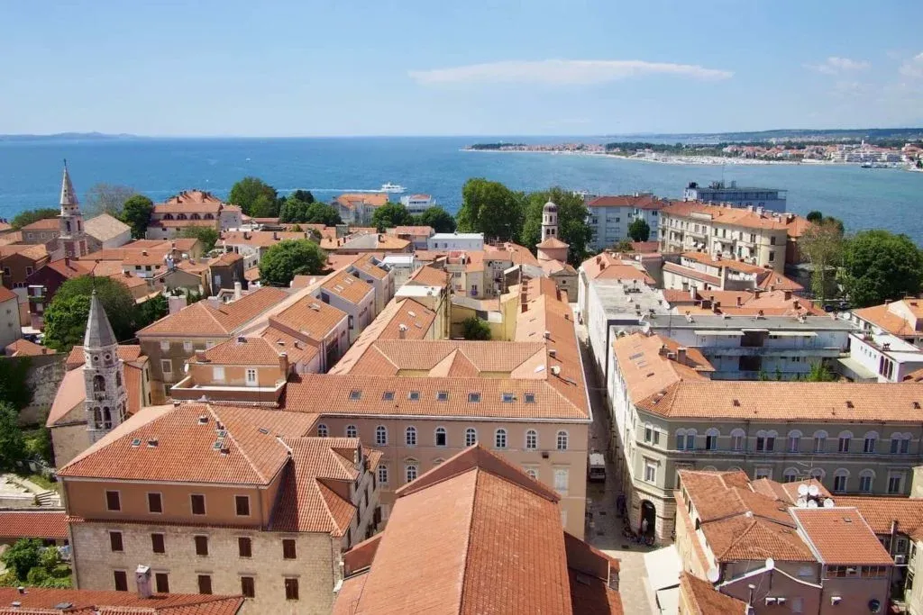 All of Zadar’s old town can be seen from the Bell Tower